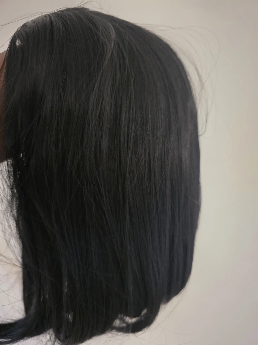 Sleek Black Straight Lace Front Wig — Natural Parting